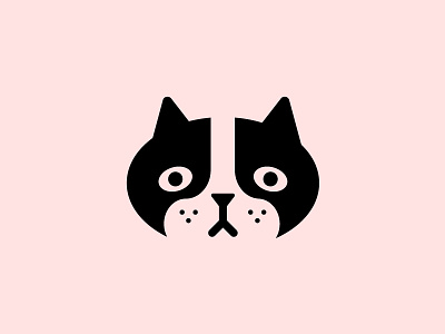 Cat Mark animal black cat cute geometric icon mark minimal