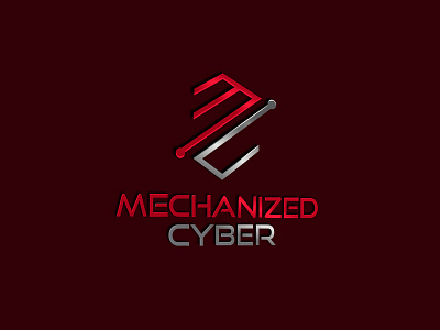 Tech company logo bold circuit cyber cyber security initials modern tech technology