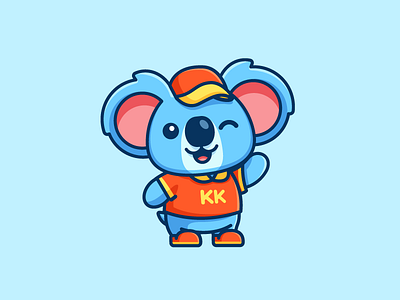 Koala - Additional Pose brand branding cartoon comic character mascot child children cute adorable feminine girl friendly wink fun funny happy joyful hat shirt illustrative illustration kids toddler kind kindness koala bear logo identity nonprofit organization puppet doll smile smiling stuffed animal waving welcoming