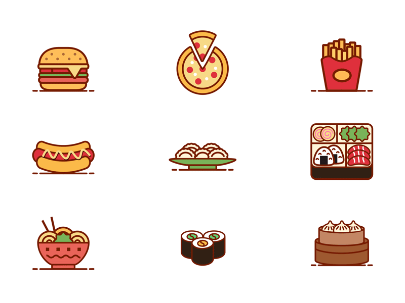 Foodie animation food gif icon illustration