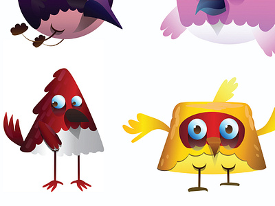 Game Art bird set 3d art book brand cartoon charactedesign character animation childbook children children book illustration game illustration logo print