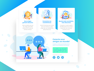 Member Get Member design flat illustration mgm ui vector web website