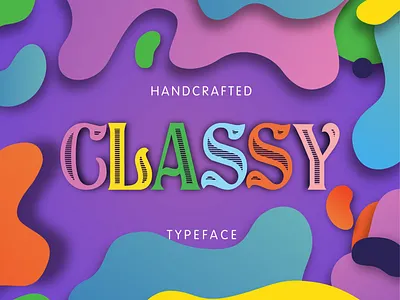 Classy - Handcrafted Vintage Typeface alphabet calligraphy damaged design font font awesome font design handcrafted logo modern font retro retro font retro fonts script shadowed typeface typography vintage vintage font vintage typeface