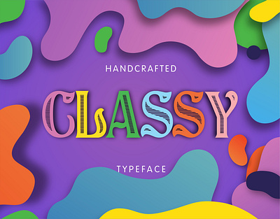 Classy - Handcrafted Vintage Typeface alphabet calligraphy damaged design font font awesome font design handcrafted logo modern font retro retro font retro fonts script shadowed typeface typography vintage vintage font vintage typeface