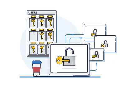 Single Sign On Illustration single sign on sso