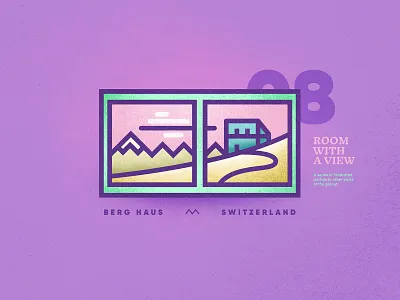 Room With A View – 08 2d haus illustration landscape mountain place portal room scenic switzerland texture vector view window
