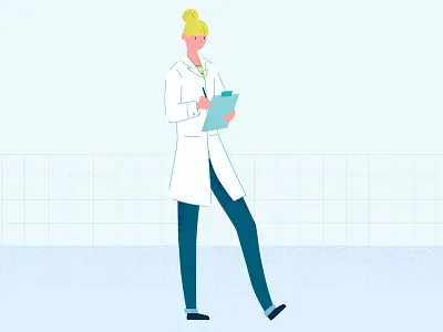 Chercheuse character illustration research woman