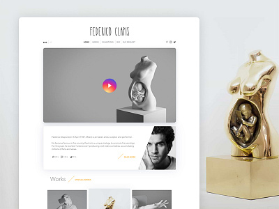 Federico Clapis artist color disrupt gradient header homepage uidesign uidesigner uiux uiuxdesign