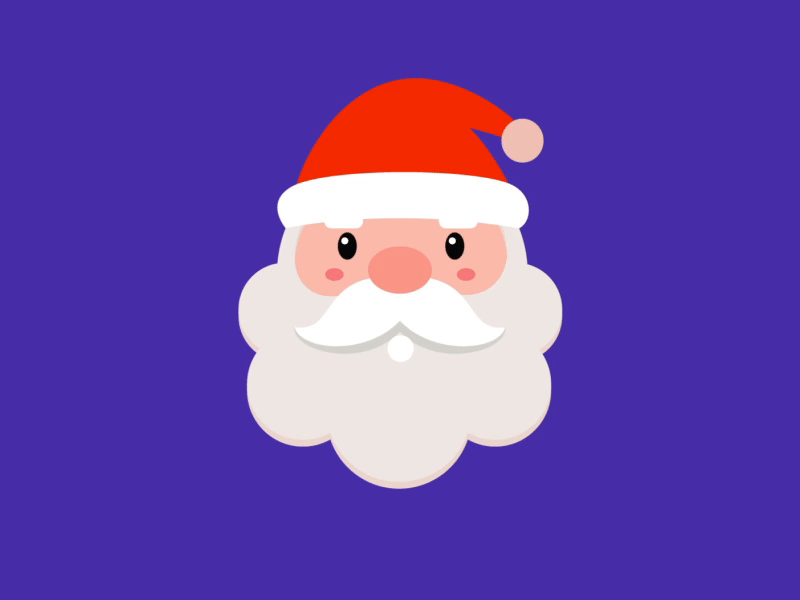 SANTA after affects animation christmas face rigging greetings happy holidays illustration santa xmas