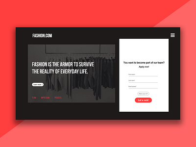 Job application WEB design branding deisgn fashion fashion site ui ui ux design ui template uidesign vector web desgin