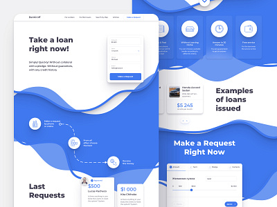 Clean Creative Landing Page clean creative design interface landing landing page lines loan product product design ui ui ux design ux waves web web design white