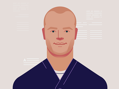 Portrait of Tim Ferriss business character flat idols illustration podcast portrait thankful tim ferriss