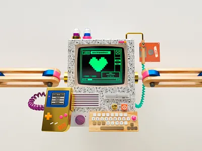 Website 3d 3d art design motiongraphics styleframe