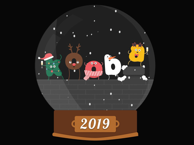 New Years Gif 2019 animation branding cartoon christmas christmas gif christmas tree design gif happy new year illustration new years new years eve santa ui