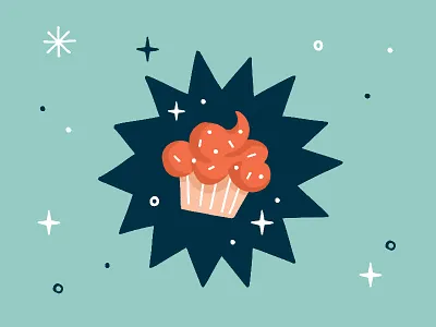Sneak Peek cupcake dessert icing illustration sparkles sweet sweet tooth treat