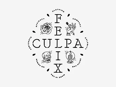 Fortunate Fall candle design illustration lettering rose skull type