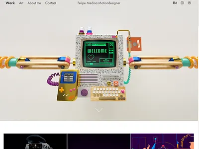 Updated website 2d 3d design illustrator motiondesign motiongraphics styleframe