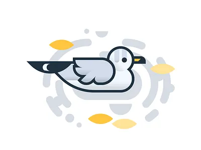 Good Birds of Amsterdam: Seagull amsterdam bird illustration leaf netherlands seagull