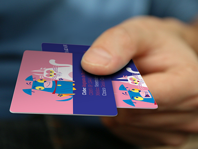 Businesscard - Veterinary cartoon character character design color dog flat illustration pet vector