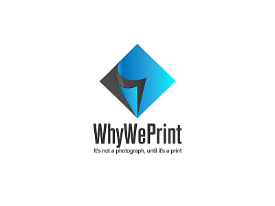 Why we print logo flat icon illustration logo vector