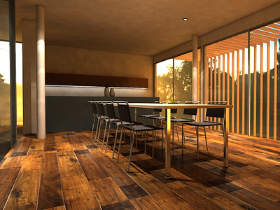 Sunset Meeting Room 3d 3d art architechture archviz
