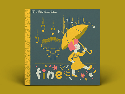 08. SONOIO — Fine 10x18 album art bomb character art fine flowers girl illustration little golden books morton mushroom cloud typography umbrella