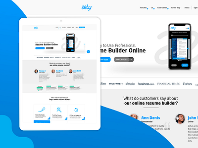 Zety logo design & web design 404ideas concept corporate branding design designer graphic design icon illustrator landing page logo logo design logotype resume builder typography ux vector webdesign webpage webpage design zety