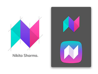 Self Logo clean colors logo nikita portfolio self self branding simple