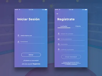 Huixache App Log in app concept app design form log in sign in sign up ui ui ux ux