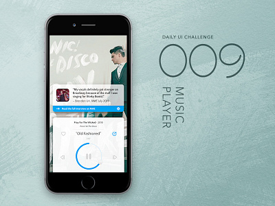UI Challenge, Music Player mobile mobile player music music player panic! at the disco player popup video ui ui challenge vh1