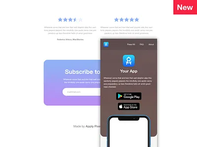 Mobile App Landing Page app store apply pixels free google play ios landing page mobile app photoshop psd sketch template web design