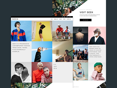 SEEK || Homepage berlin fashion homepage design trade show uidesign web design