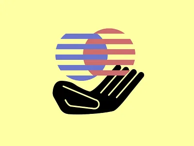 Holding opposites conceptual contradiction design hand holding ideas illustration opposite vector