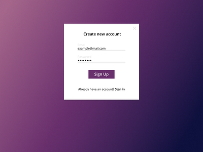 Daily UI #001 Sign up 001 dailyui