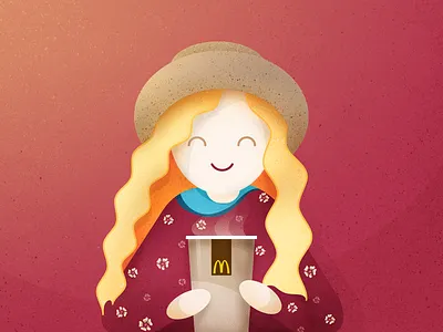 It's Coffee Time ^^ coffee colorful design illustration mcdonalds texture