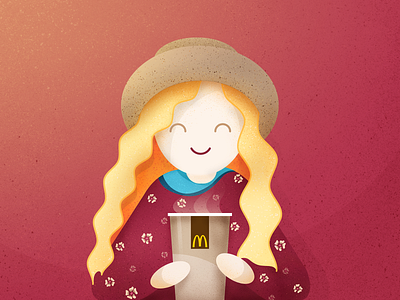 It's Coffee Time ^^ coffee colorful design illustration mcdonalds texture