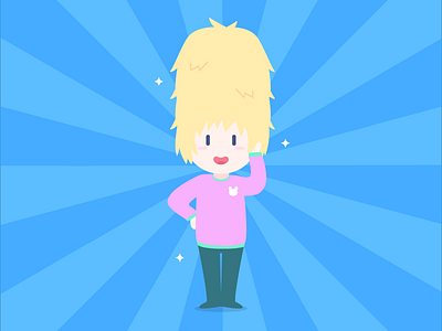 Teruki Hanazawa - Mob Psycho 100 anime flat illustration mob psycho 100 mp100 teru teruki hanazawa vector