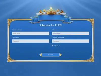 Blue Dribble front end ui art ui design uidesign uiux user interface