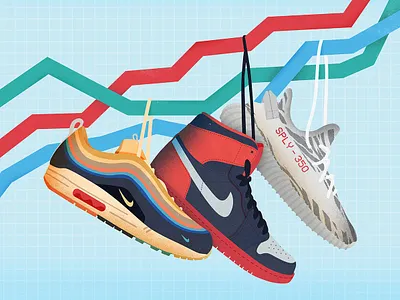 The Wall Street Journal adidas digital drawing fashion financial nike sneakers texture trainers yeezy
