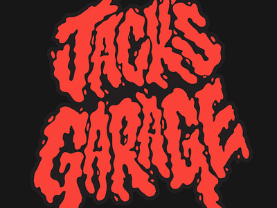 Jack's Garage Skate Shop Graphic branding design hand drawn illustration lettering logo typography vector