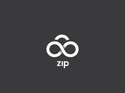 Daily Logo Challenge - Day 14 branding clean cloud cloud computing data design eternal infinity logo network server simple zip