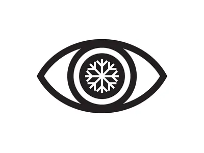 all eye see is snow! 70s clean design eye geometric illustration minimal snow thicklines vector