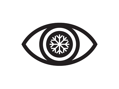 all eye see is snow! 70s clean design eye geometric illustration minimal snow thicklines vector