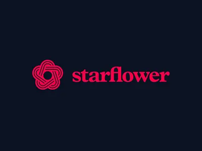 starflower app branding design flat icon logo typography