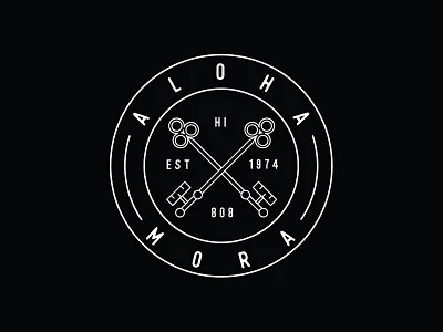 Aloha Mora aloha branding design hang loose hawaii hawaiian illustration island line art logo monoline shaka tropical tshirt tshirt graphics typography vector