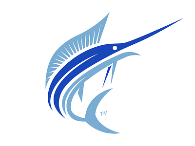 No Slack Fishing Team Logo branding deep sea fishing logo logo design sail fish sailfish