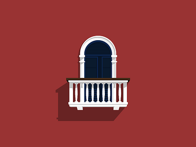 Balcony balcony class design elegant geometric illustration illustrator red ui vector website