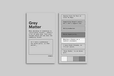 Grey Matter design monochrome oneaday ui