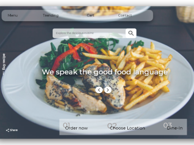 Food-themed-landing-page design ui web