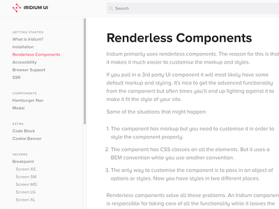 Iridium UI Docs docs documentation